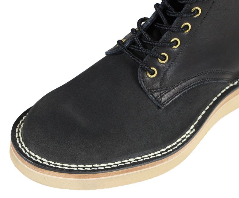 WESTRIDE -ROUGH-OUT RACE UP BOOOTS- BLK